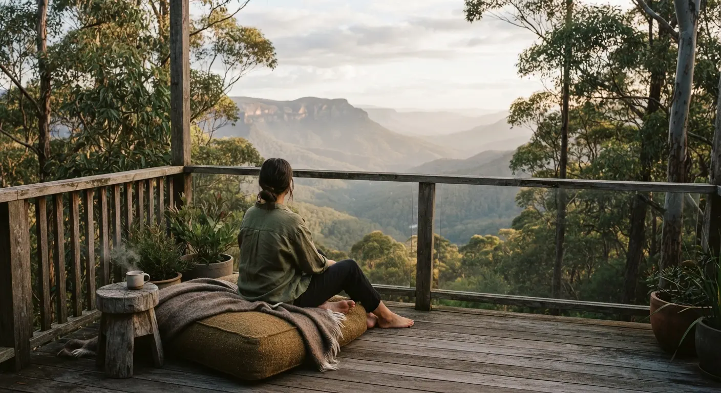 A professional resting quietly during an executive stay at retreats in Australia sanctuary.
